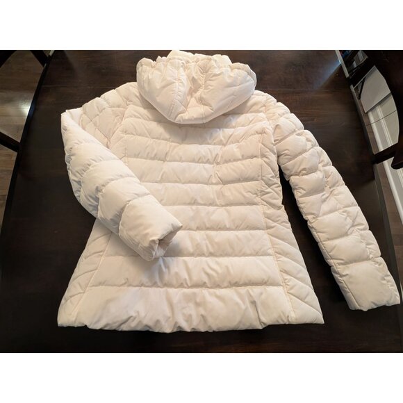 Tommy Hilfiger Womens Quilted Puffer Jacket With Hood Size S White Nylon Blend - Picture 11 of 16
